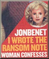 [Nancy Ransom Note Writer - aka 'No7ThirdPlace' and 'I KNOW' - She said the ransom note was part of 'sick brain's' book titled 'The Perfect Murder' - To Nancy only, S.B.T.C. stands for 'So Be The Cause']